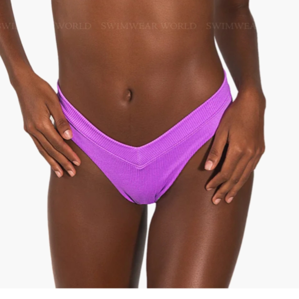 Purple High-Waisted Bikini Bottom